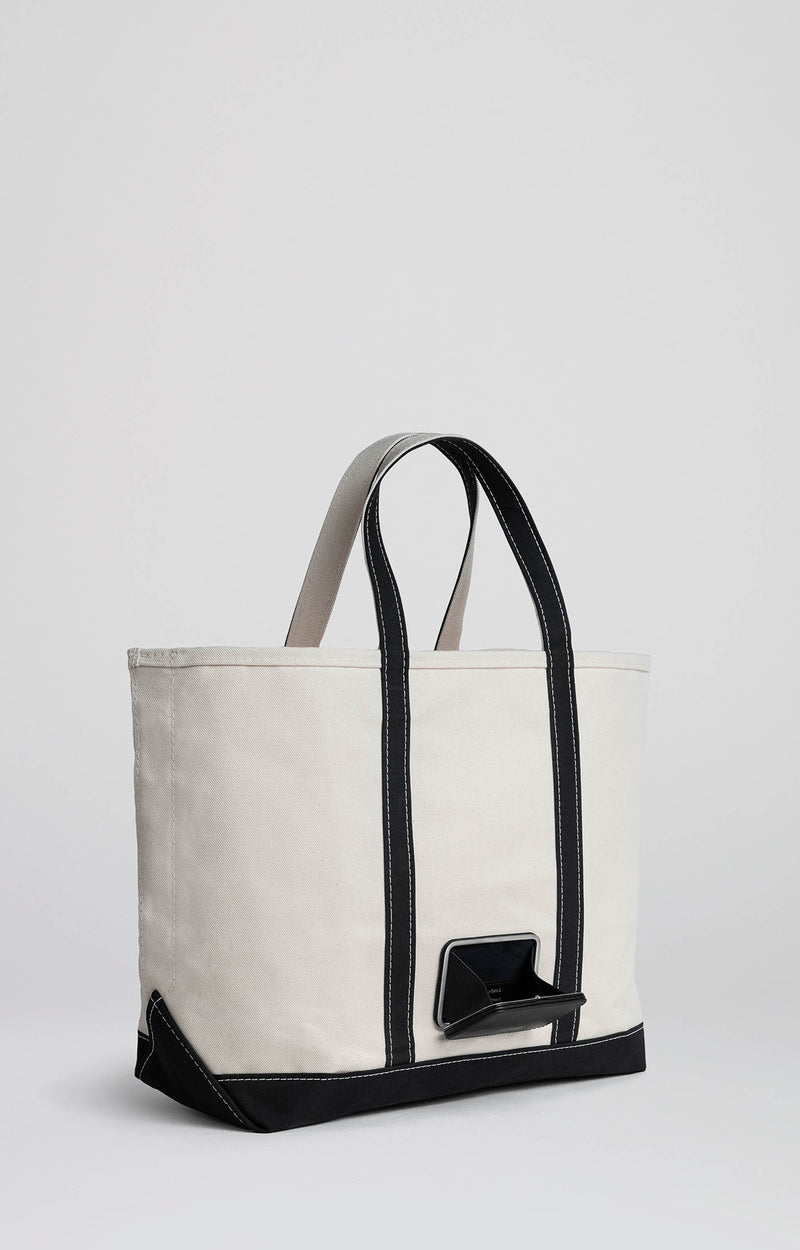 Bean L | Cream & Black | Smooth Black