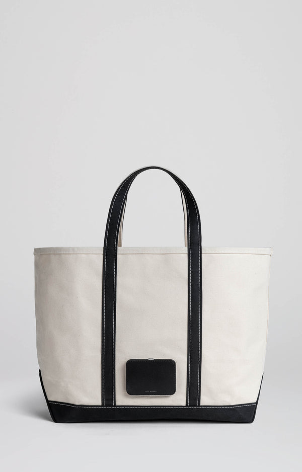 Bean L | Cream & Black | Smooth Black