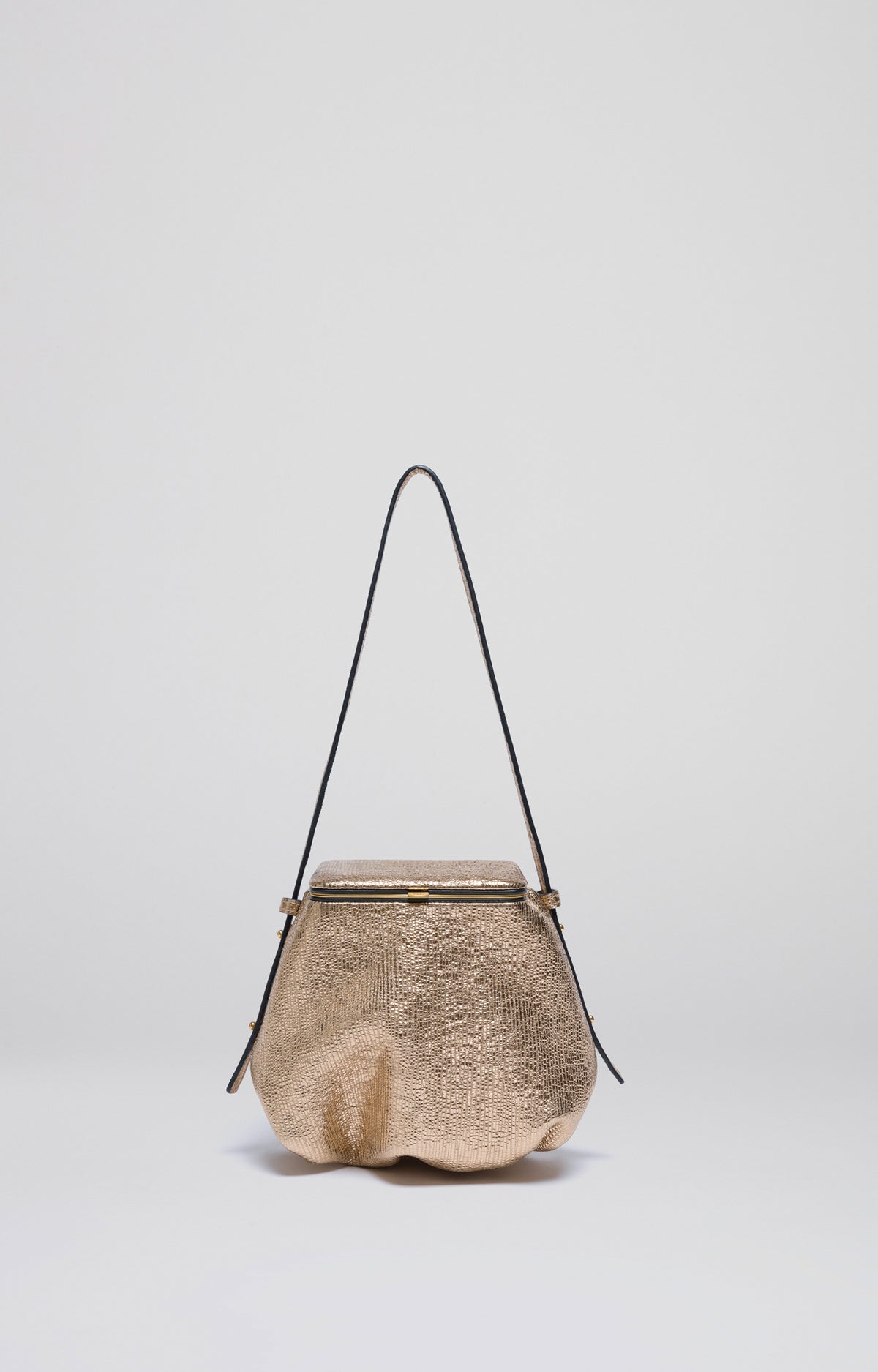 Rose gold metallic crossbody bag clearance