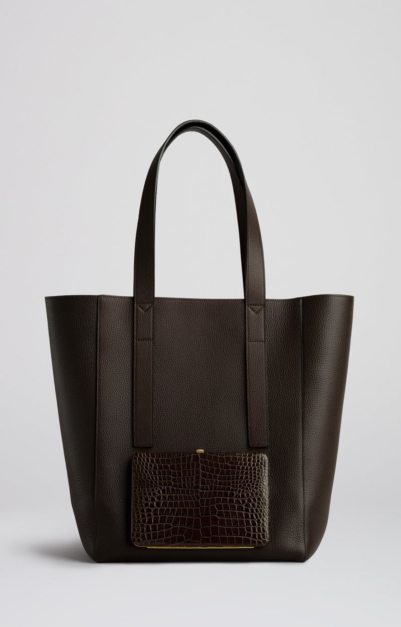 Seveny | Mocha pebbled & Chocolate 'Croco'
